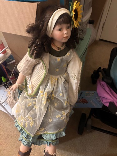 Vintage porcelain doll the - vintage, 36"