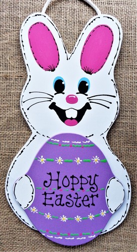 Hoppy easter rabbit bunny - bunny, door