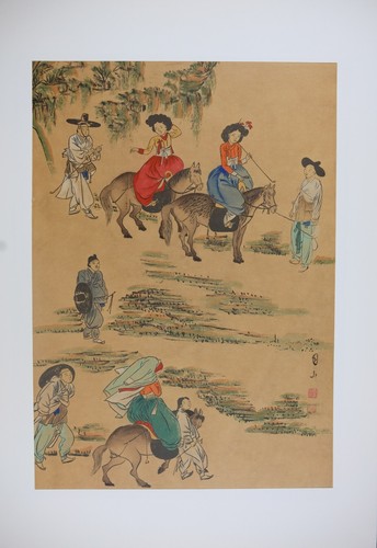 Traditional korean painting - traditional,