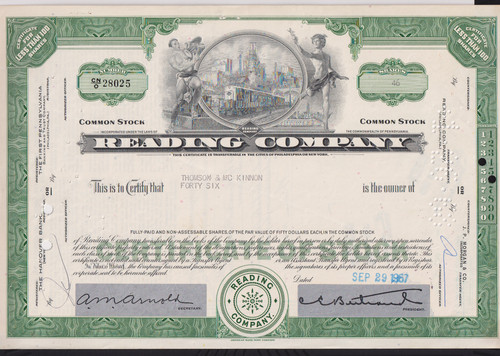 Reading company stock - reading,