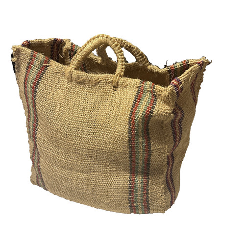 Vintage mexican jute striped - jute,