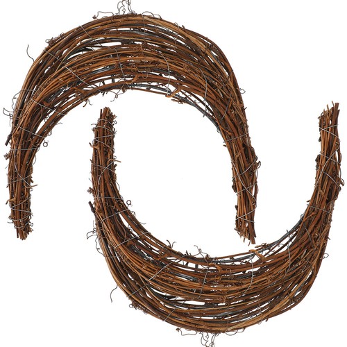 Moon shaped diy rattan wreath - shaped,