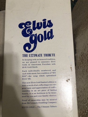 Elvis presley gold whiskey - elvis,