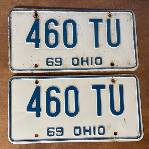 1969 ohio license - 1969, pair