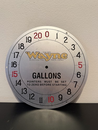 Wayne gas pump clock face - gas,