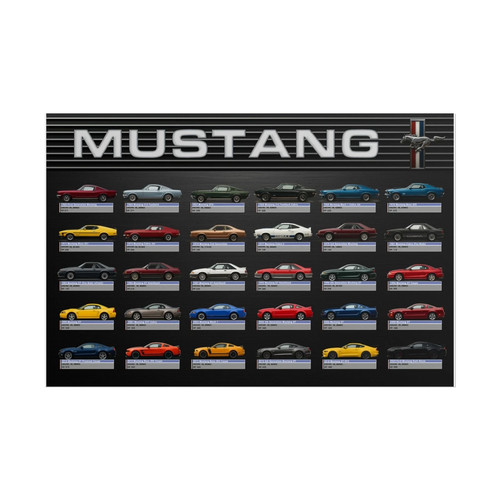 Ford mustang evolution poster - evolution,