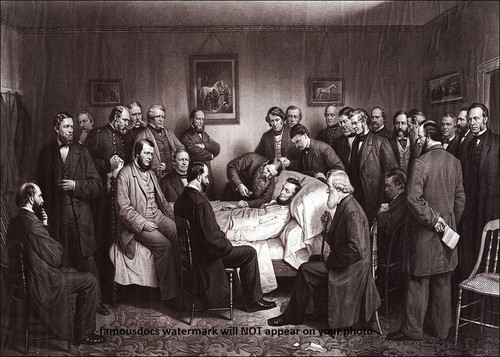 Lincoln death bed - death, photo