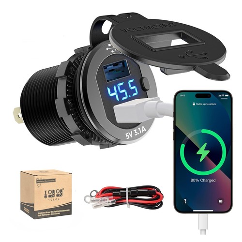 48v golf cart voltage meter - 9-48v,