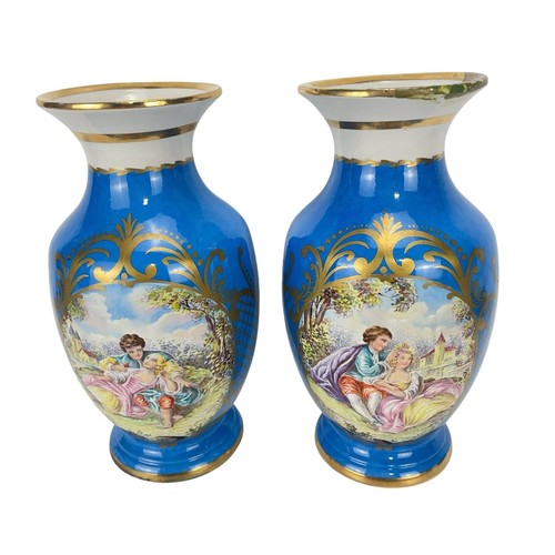 Rococo blue porcelain romantic - blue,