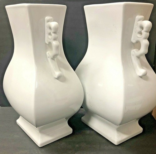 Pair chinese white glazed - white,