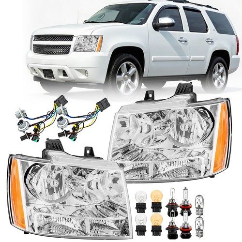 Chrome amber side headlights - amber,