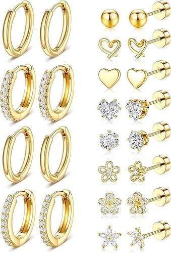 Aretes argollas oro 14k - en,