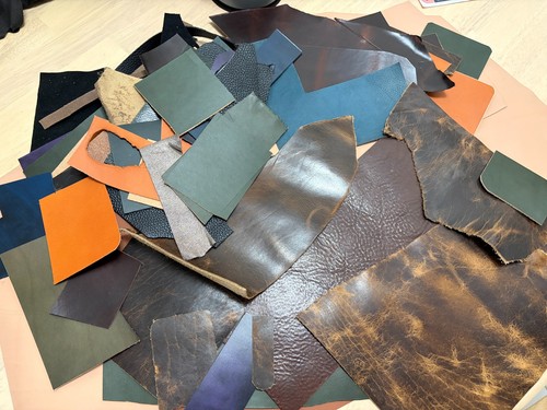 Leather scraps lot korba - leather,