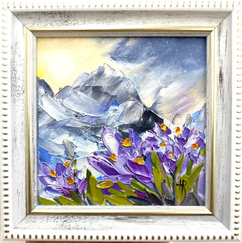 Original oil painting 4x4 - oil,