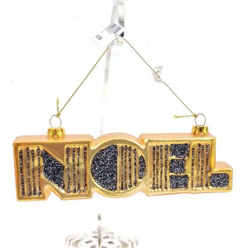 Noel glitter blown glass - "noel",