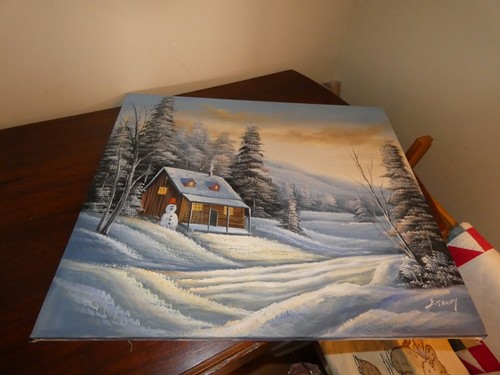 Snowman winter mountain - winter,