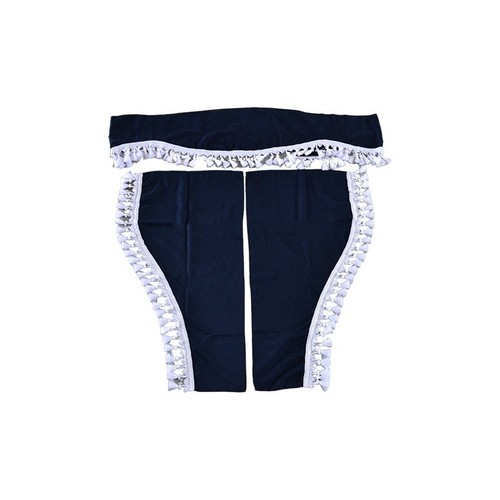 Stylish blue velvet truck - velvet,