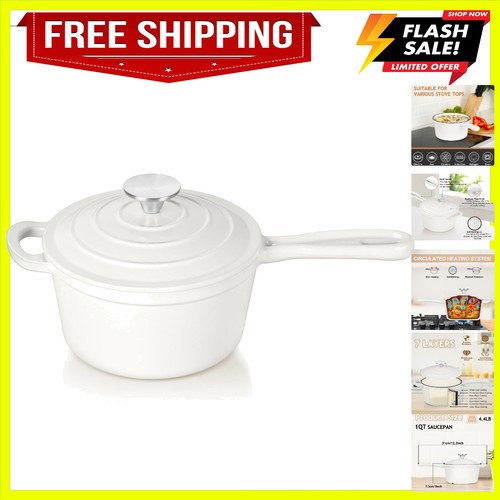 Enameled cast iron sauce pan - cast,