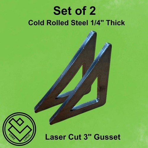 Roll cage gusset - roll, 3”x3"x