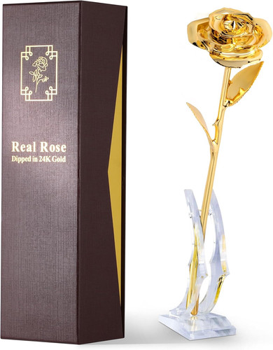 24k gold dipped real rose - 24k,