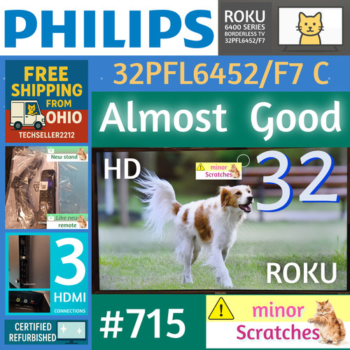 Philips 720p smart roku - 32",