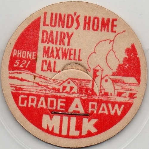 Milk bottle cap lund - bottle, lund's
