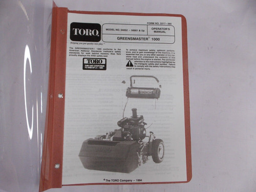 1994 toro greensmaster 1000 - toro,