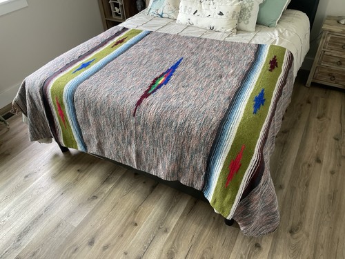 Vintage mexican serape blanket - vintage,