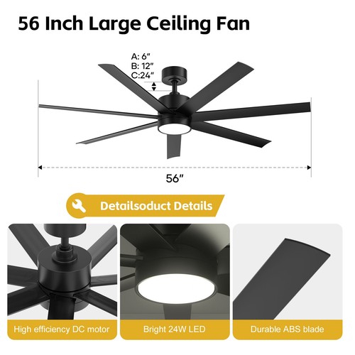 Ceiling fan with light - light, &