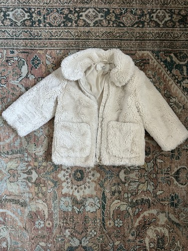Girls ivory faux fur - h&m,