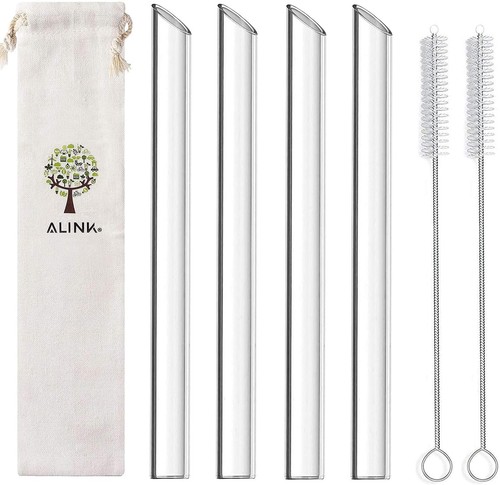 Reusable glass boba straws - glass,