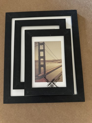 Three wood photo frames - 5, 7