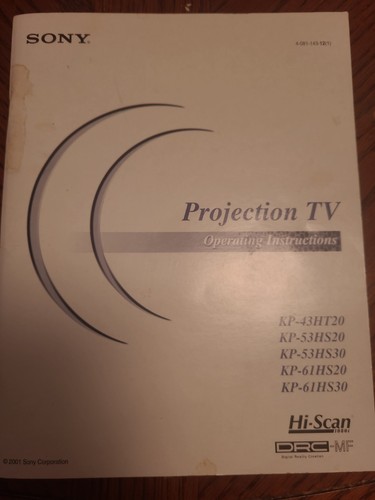 Sony 2001 projection owners - 2001, tv