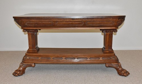 Antique walnut library - antique,