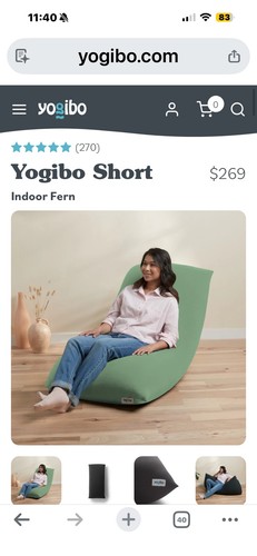 Yogibo short green - green, bag