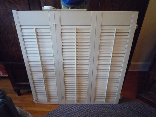 Tri fold wood interior window - wood,