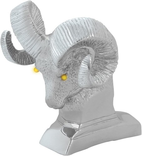 Chrome ram head hood - chrome, ram's