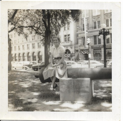 Vtg photos woman sitting on - vtg,