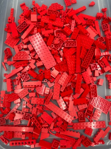 Bulk mixed red legos - mixed,