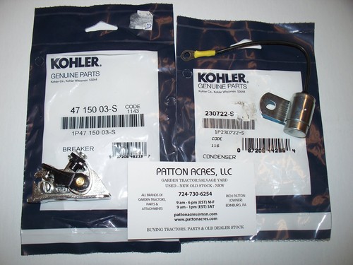 Cub cadet kohler points - cadet,