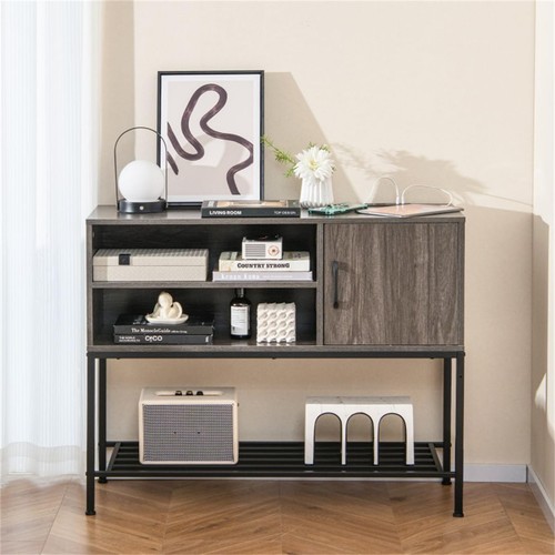 Sideboard buffet cabinet gray - sideboard,