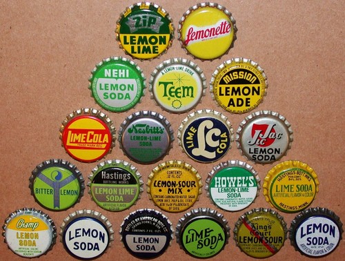 Vintage soda pop bottle caps