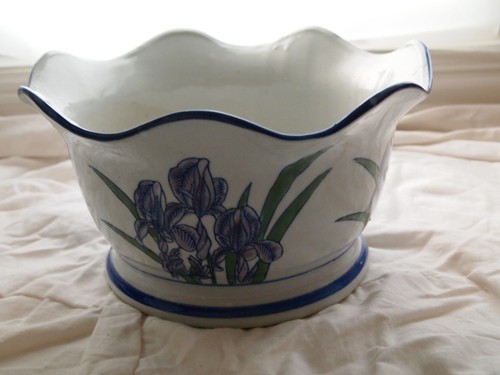 Ceramic hand painted - ceramic~hand, painted~blue