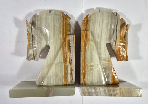 Pair onyx marble - marble, horse