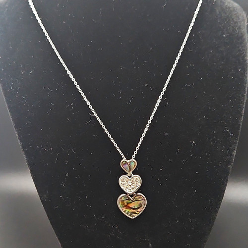 Stainless steel heart pendant - stainless,