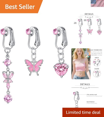 3pcs stainless steel - steel, clip-on