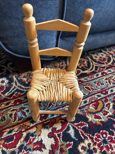 Mini wooden dolls - wooden, chair
