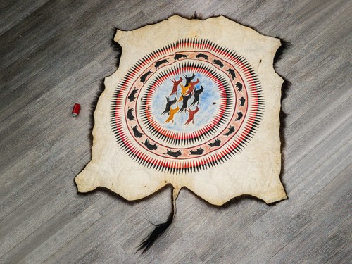 Real hand painted brain tanned - real,