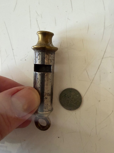 Vintage brass whistle made - vintage,