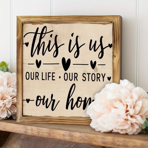This family rustic wood - this, us